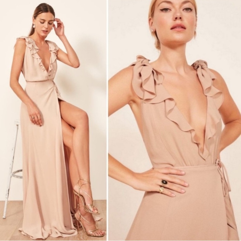 Reformation Peppermint Wrap Dress
